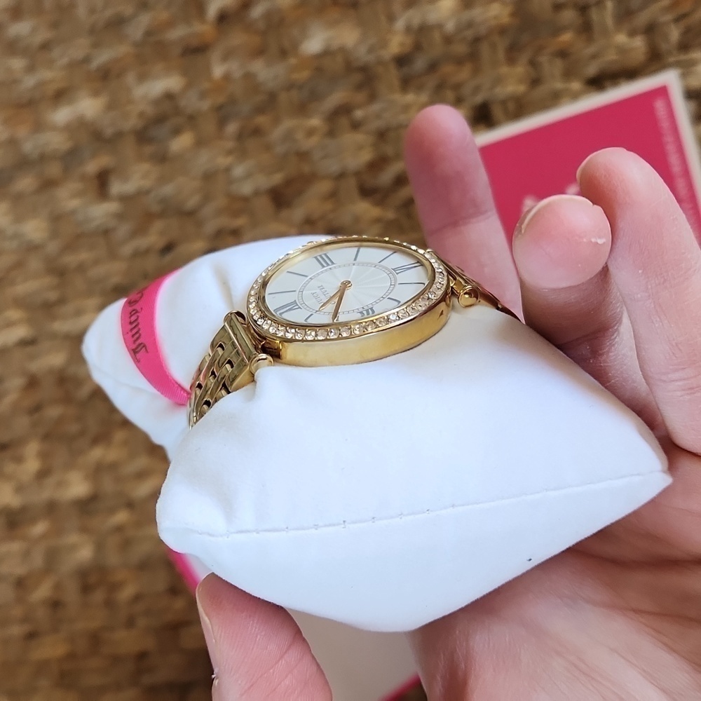 ✨️NWT JUICY COUTURE Gold Diamond lined Watch - Picture 15 of 17